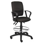 Nicer Furniture Multi-Function Drafting Chair - Black Fabric-Drafting chair designed for elevated seating and professional use.  