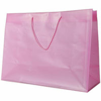 JAM Paper Shopping Bags - 15" x 12" x 6" - Ultra Pink - 100 Pack-Color: Ultra Color: Pink