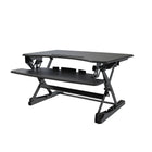 ShoppingAll 35"W Height Adjustable Sit to Stand Desk Converter Workstation - Black-Sit to Stand Desk
