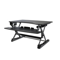 ShoppingAll 35"W Height Adjustable Sit to Stand Desk Converter Workstation - Black-Sit to Stand Desk