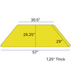 Flash Furniture 30''W x 60''L Trapezoid Activity Table with Thermal Fused Top and Height Adjustable Pre-School Legs, Yellow-Dimensions: 16 1/8'' - 25 1/8''H x 26 1/4''W x 57 1/2''D