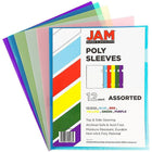 JAM Paper Pochettes en plastique, 9 x 11,5 po, couleurs assorties, 12/paquet (380SASST)-Couleurs variées