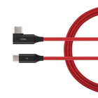 JCPal FlexLink USB-C to USB-C Charge/Sync Braided Cable,  2m, Red/Black-Up to 100-watt power pass through