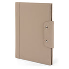 Tru Red Minimal Padfolio - Vegan Leather - Cream (WRC2396TR-CREAM)-Pressure buttons closure
