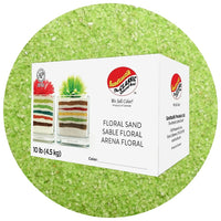 Sandtastik Floral Coloured Sand, 10 lb (4.5 kg) Box, Citrus Lime-Coarse grain with natural sparkle throughout