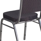 Flash Furniture HERCULES Series Crown Back Stacking Banquet Chairs with Black Patterned Fabric & Silver Vein Frame - 4 Pack-Upholstered Back and Seat