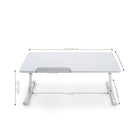 Can-Bramar  Portable Laptop Stand - Grey-Dimensions: 23 11/16" W x 13 1/8" D x 9 1/2  -12 3/4" H (60.3cm x 33.5 cm x 24 -32.5cm)