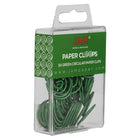 JAM Paper Circular Coloured Papercloops, Green Round Paper Clips, 5 Packs of 50, 250 Total (2187135g)-Length: 1"