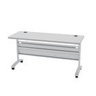 Table de formation Heartwood 60 po x 24 po - gris-Base métallique argentase / Dessus gris