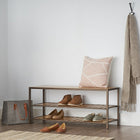 TRINITY 3-Tier Bamboo Shoe Bench, Bronze Anthracite (TBFPRA-2405)-Textured duo-tone finish with a modern touch for your indoor spaces