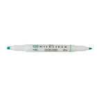 Zebra Mildliner Double Ended Pen-Style Highlighter - Mild Blue Green-Mild water resistant ink is translucent and excellent for layering