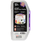 Mont Marte AirTight 16-Slot Watercolor Palette-Keeps paint fresh: the airtight seal helps you save colours for your next painting session