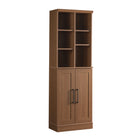 Sauder 435133 HomePlus Storage Cabinet - Sienna Oak-Configurable design which allows for the position of doors on top, bottom, left or right. 