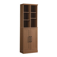 Sauder 435133 HomePlus Storage Cabinet - Sienna Oak-Configurable design which allows for the position of doors on top, bottom, left or right. 