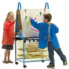 Copernicus Improved Primary Double Sided Art Easel-The double sided art easel culminates a collaborative and creative sensory station --a perfect addition to primary classrooms