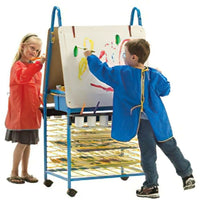 Copernicus Improved Primary Double Sided Art Easel-The double sided art easel culminates a collaborative and creative sensory station --a perfect addition to primary classrooms