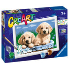 Ravensburger CreArt Cute Puppies Painting by Numbers Series E-Educational Benefits: CreArt improves hand-eye coordination and cognitive skills, such as problem-solving and spatial awareness. 