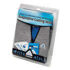 TechNiche HYPERKEWL Evaporative Cooling Vest, Deluxe Black, Medium-High Mandarin collar offers additional cooling relief and sun protection, handy zippered pockets in front