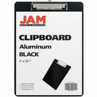 JAM Paper Standard Aluminum Clipboard - Black-Size: 9 x 13 inches. Easy to stack and organize. Fits in most bags, backpacks, and brief cases.