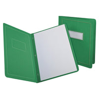 Oxford - Couverture de présentation avec bordure et panneau de titre en relief  - format lettre - vert-Identifiez vos présentations rapidement et facilement avec les étiquettes adhésives à l’intérieur