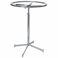 Eddie's 36" Round Clothing & Accessory Rack - Chrome-Round Clothing & Accessory Rack