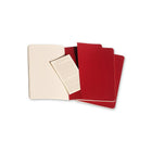 Moleskine Cahier Ruled Journal - 5" x 8.25" - Cranberry Red - 3 Pack-Soft Cover