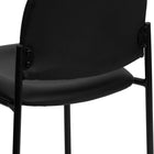 Flash Furniture – Chaise empilable en vinyle avec structure en acier, noir-Mousse ignifuge CA117