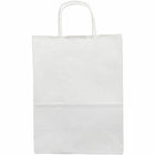Jam Paper Solid Gift Bags - Medium - 8 1/4" x 10" x 5" - White Kraft - 100 Pack-Quantity: 100 per pack