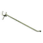 Azar Displays 8" x 0.148" All Wire Galvanized Metal Hooks, 50 Pack-Galvanized metal