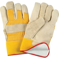 Zenith Safety - Gants D'Ajusteur, T-Grand, Paume En Cuir Fleur De Vache, Doublure En Molleton De Mousse, paquet de 12-Matériau du poignet Caoutchouté