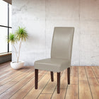 Flash Furniture Greenwich Series Beige LeatherSoft Parsons Chairs - 2 Pack-CA117 Fire Retardant Foam