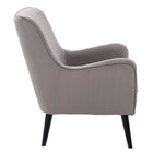 CorLiving LSS-301-C Elwood Chaise d'appoint moderne en gris-Pieds coniques modernes pour la stabilité