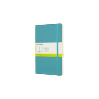 Moleskine Classic Plain Soft Cover Notebook, Blue Reef, 5" x 8.25"-240 pages, 5" x 8.25" Ivory coloured paper