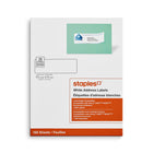 Staples White Address Labels for Inkjet/Laser Printers - 1-1/3" x 4" - 1400 Pack-Create customized labels for addressing and shipping