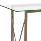 Flash Furniture Mar Vista Collection Glass Console Table with Matte Gold Frame-8mm Thick Glass