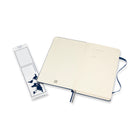 Moleskine Ruled Hard Cover Classic Expanded Notebook - Large - Sapphire Blue - 5" x 8.25"-Ivory coloured acid free paper