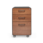 Poppin Stow 3-Drawer File Cabinet - Black and Walnut-Anti-Tip