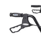Drive Medical Heavy Duty Bariatric Rollator Walker with Padded Seat, Blue-8" casters with soft-grip tires are ideal for indoor and outdoor use
