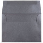 JAM Paper A6 Invitation Envelopes, 4.75 x 6.5, Stardream Metallic Anthracite Black, 250 Pack (GCST656H)-Blank interior for personalized message
