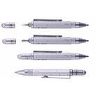 Troika Construction Liliput Multitasking Ballpoint Pen - Titanium-Centimeter and inch ruler