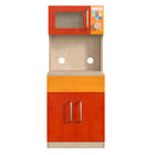 Flash Furniture Bright Beginnings Commercial Grade Greenguard Certified Wooden Children's Kitchen Cabinet with Microwave-Commercial Grade Wooden Kitchen Cabinet with Microwave