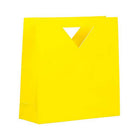 Jam Paper - Sacs-cadeaux brillants découpés à l'emporte-pièce avec poignée triangulaire - Moyen - 12 po x 12 po x 4 po - Jaune - Paquet de 3-Couleur: Jaune Brillant