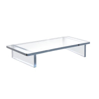 Azar Acrylic Thick Riser with Bumpers - 22" W x 10" D x 3" H - Clear-Sold in multiples of: 1