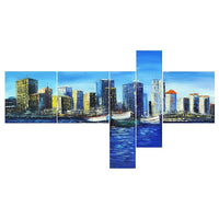 Designart Vancouver Landscape, 5 Piece Gallery-wrapped Canvas Art, (PT2035-414)-Print