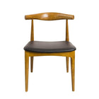Nicer Furniture - chaise de salle à manger coudée style Wegner - noyer - paquet de 2-Réplique au style de la conception originale.