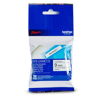 Brother Genuine MK221 Non-Laminated Tape for P-touch Label Makers - 9 mm wide x 8 m long - Black on White-Black on white non-laminated M Series 9 mm label tape 
