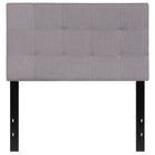 Flash Furniture Bedford Tufted Upholstered Twin Size Headboard - Light Grey Fabric-Contemporary Style