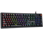 Marvo Mechanical 107-Key LED Rainbow Backlight Wired Gaming Keyboard - Black-USB interface