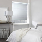 Modern Homes Cordless Sheer Shade, 60" x 72", White-Shade can be raised or lowered into head rail/valance, no need to custom cut