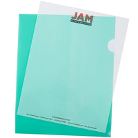 JAM Paper Plastic Sleeves, 9 x 11.5, Green, 120 Pack (226325846B)-Material: plastic